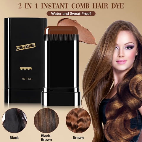 🔥Hot Sale 👍🏻Portable Hair Dye Comb for Gray Hair Coverage - Waterproof and Sweatproof