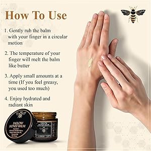 🍯Handmade Organic Grass-Fed Beef Tallow Balm with Raw Honey 🌿