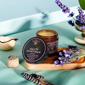 🍯Handmade Organic Grass-Fed Beef Tallow Balm with Raw Honey 🌿